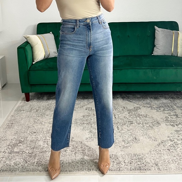 Pinko Washed Straight Leg High Rise Jeans - Picture 4 of 9